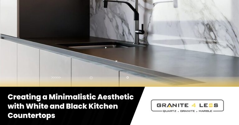 Creating a Minimalistic Aesthetic with White and Black Kitchen Countertops