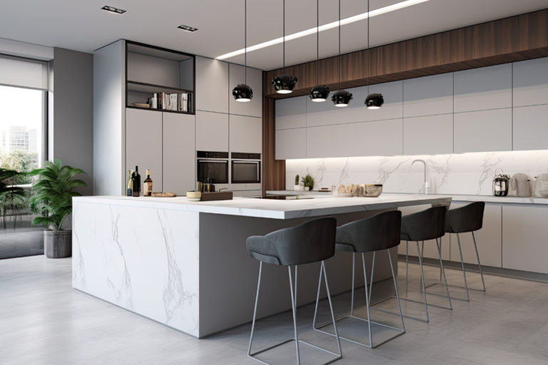 Quartz Countertops in Contemporary Kitchen Designs
