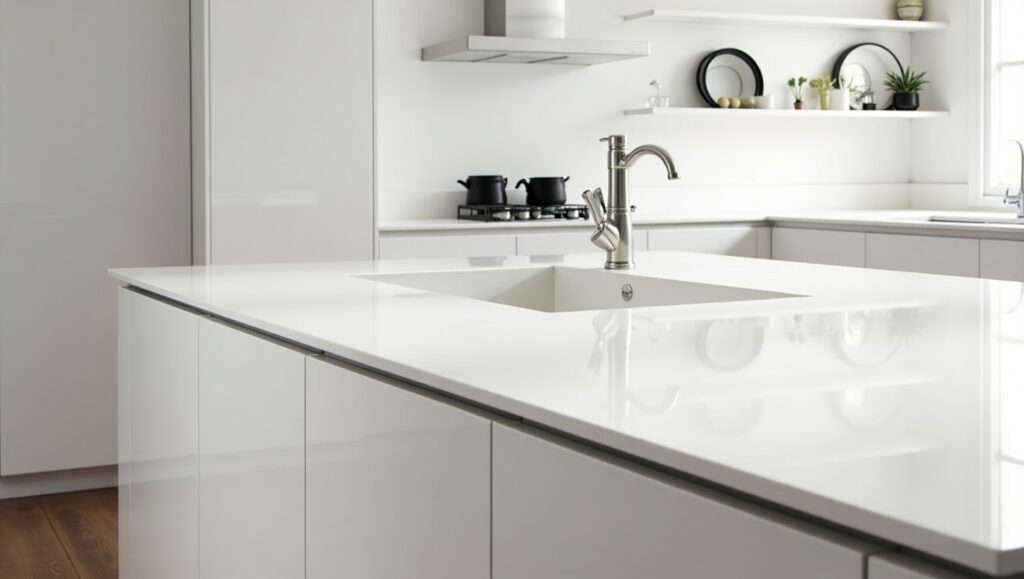 Les comptoirs en quartz blanc