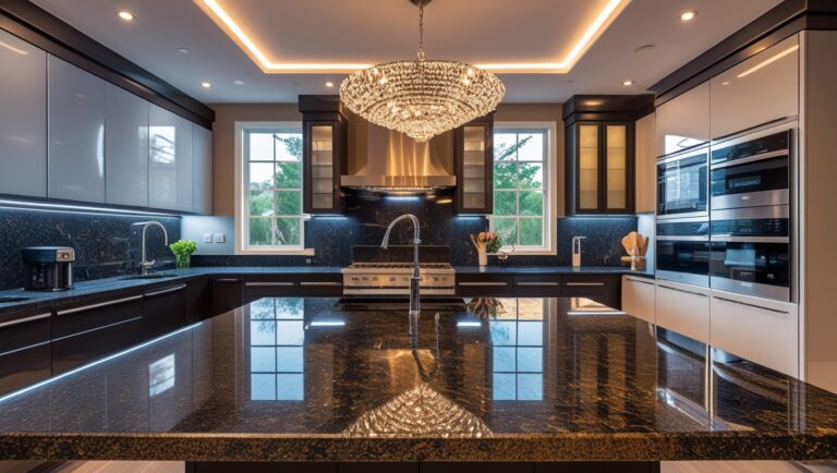 Les comptoirs en granit adaptés aux cuisines compactes